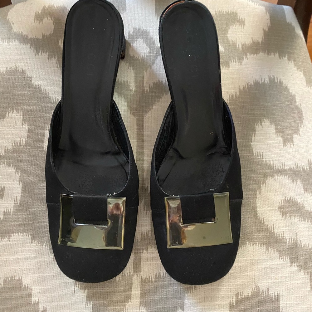 Gorgeous Vintage Gucci Mules - Black Sz 9